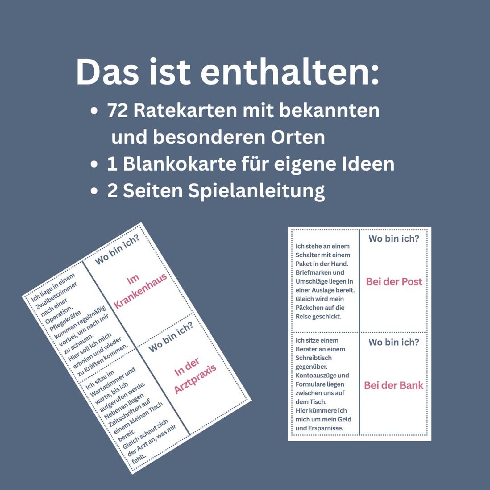 Wo bin ich? – Ratespiel mit 72 Ortskarten – Bild 2