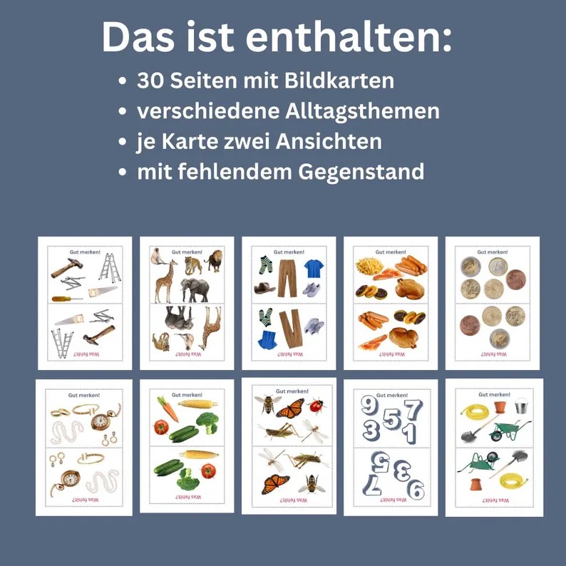 Was fehlt? – Gedächtnistraining mit Alltagsbildern – Bild 2