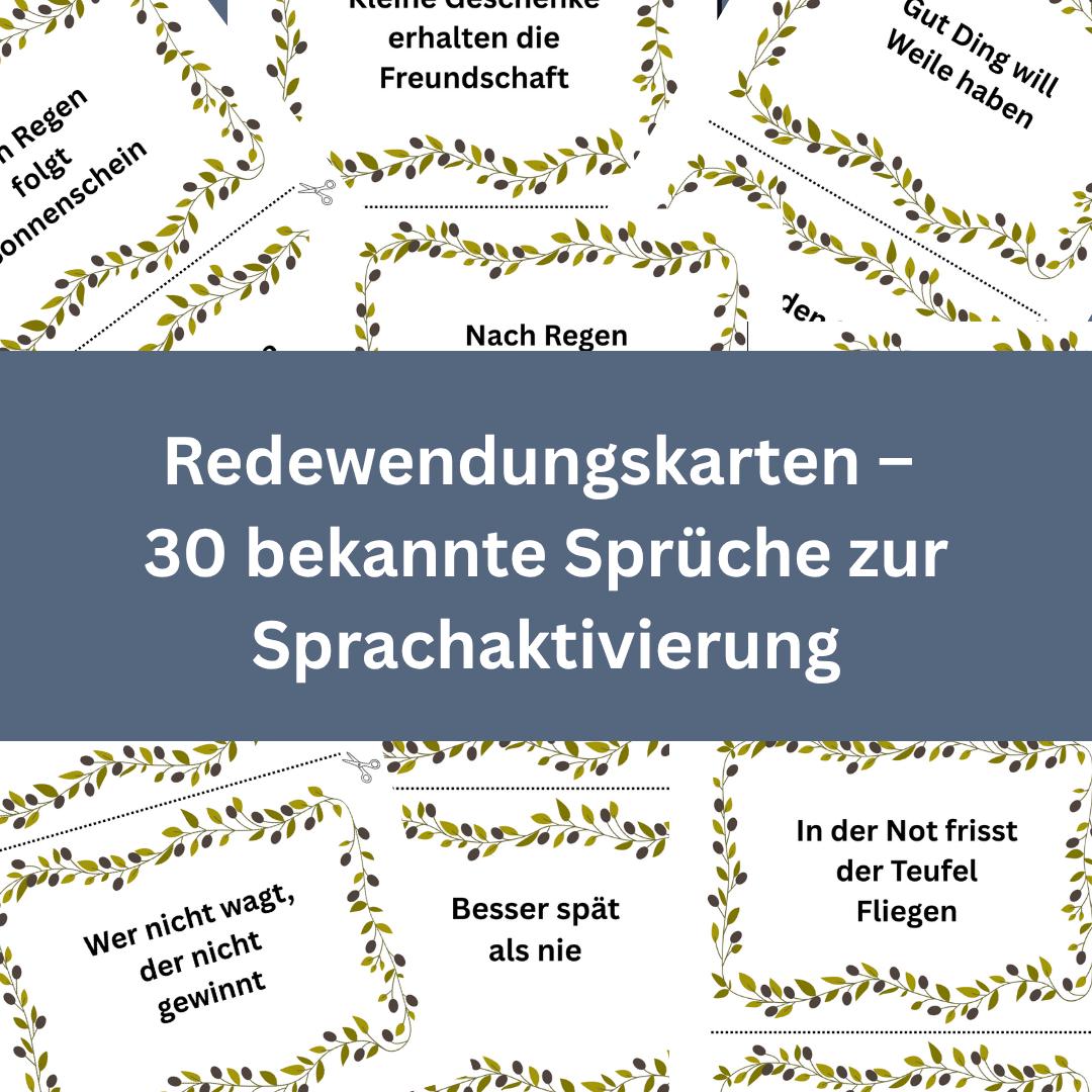 Redewendungskarten – 30 Karten