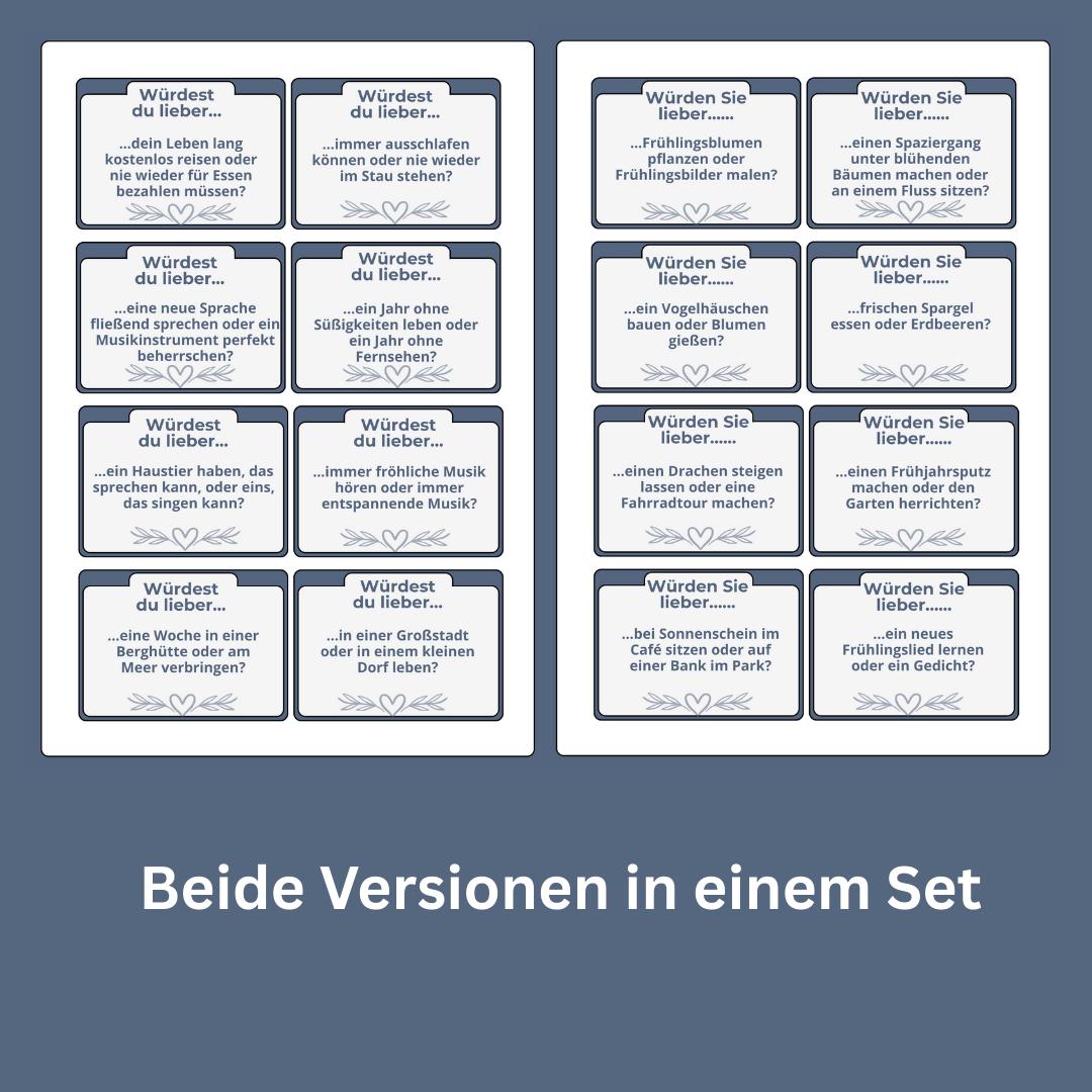 Würdest du lieber? – Gesprächskarten in Du- und Sie-Version – Bild 3