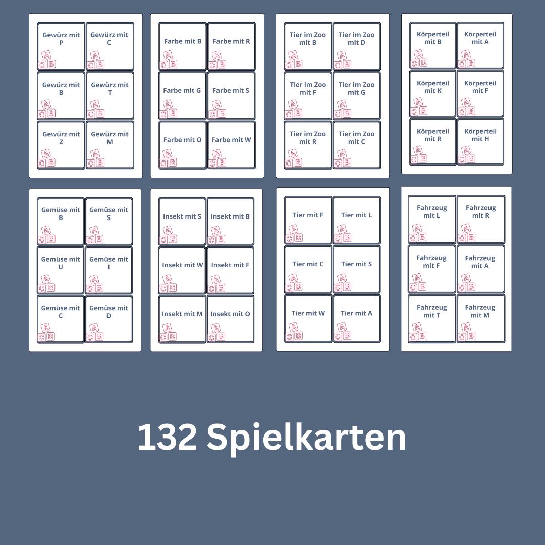 Wortfinde-Spiel – 132 Karten – Bild 2