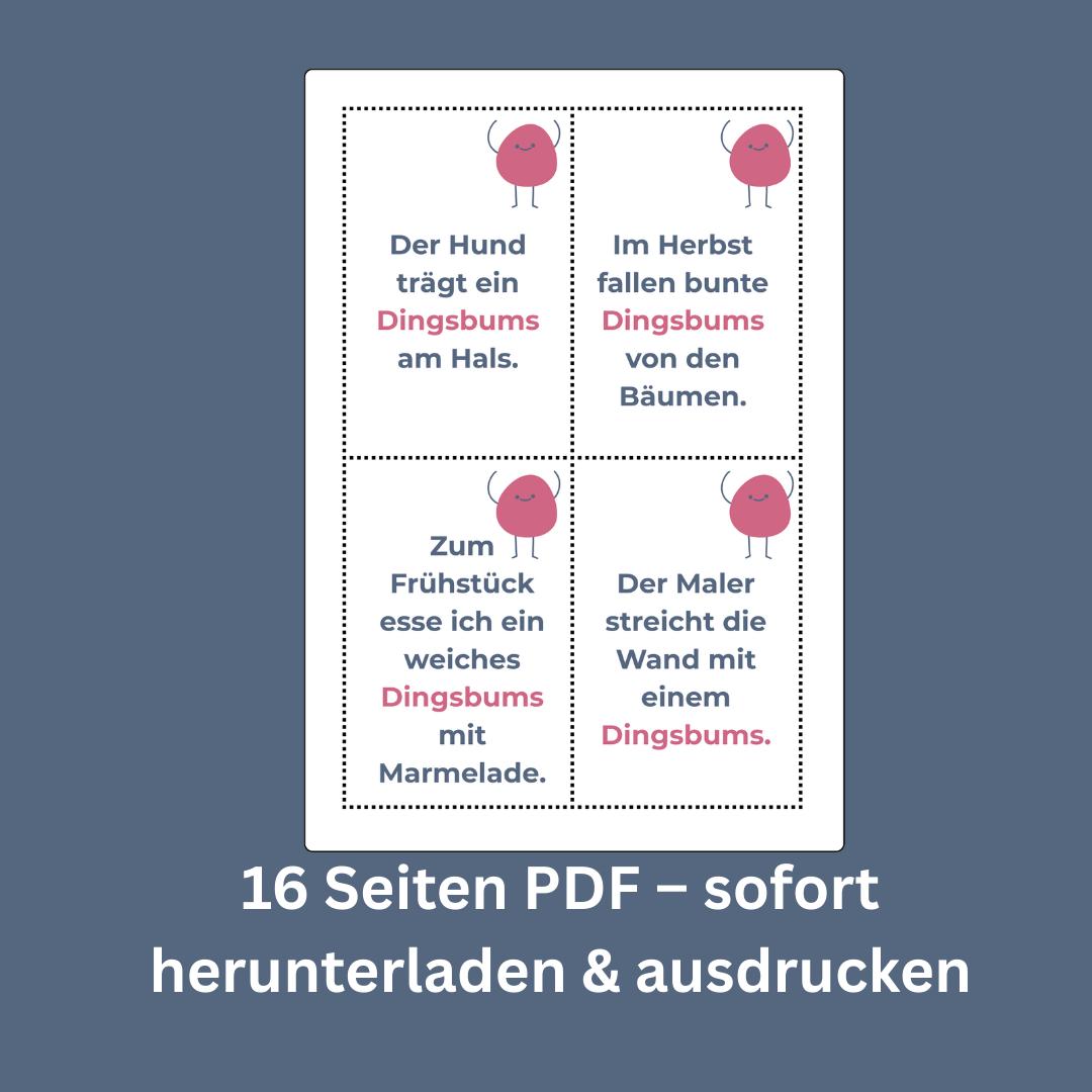 Sag mir das Dingsbums! – Rätselspiel – Bild 2
