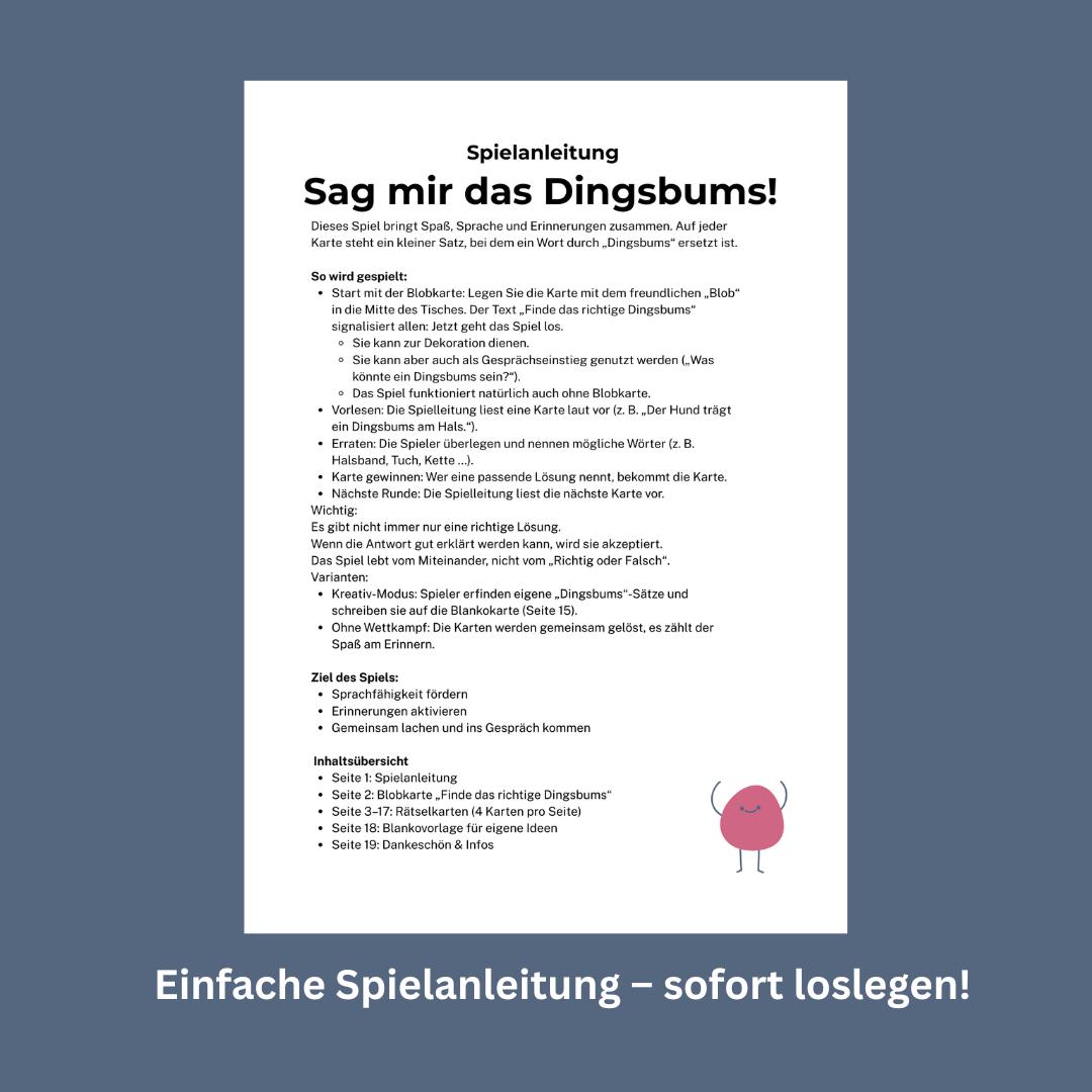 Sag mir das Dingsbums! – Rätselspiel – Bild 6
