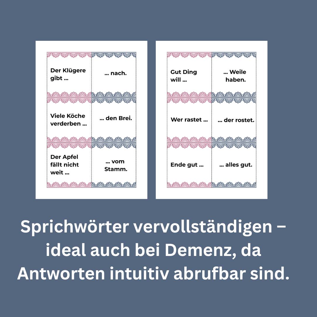 Das letzte Wort hast du – Sprichwörter-Spiel – Bild 2