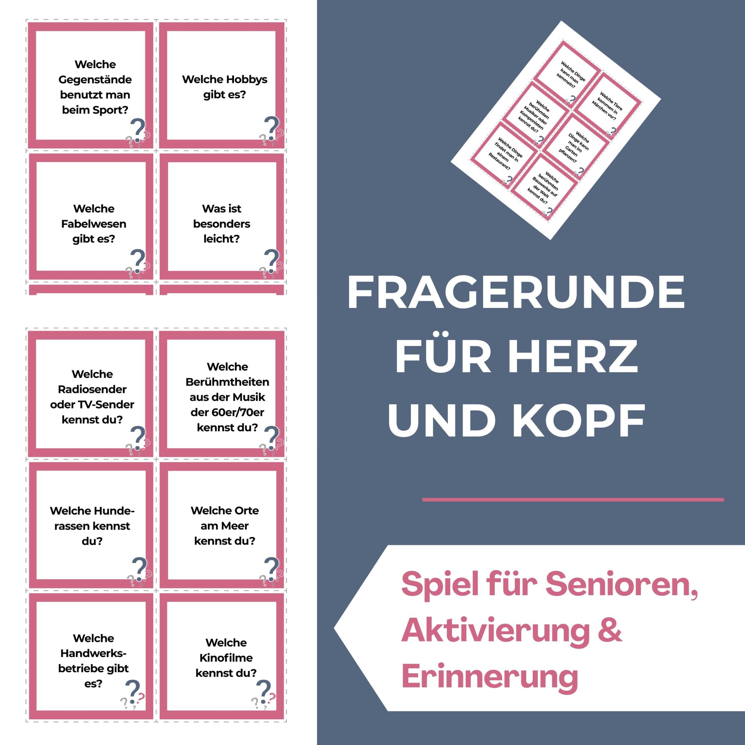 Fragerunde für Herz und Kopf – 60 Fragekarten – Bild 2
