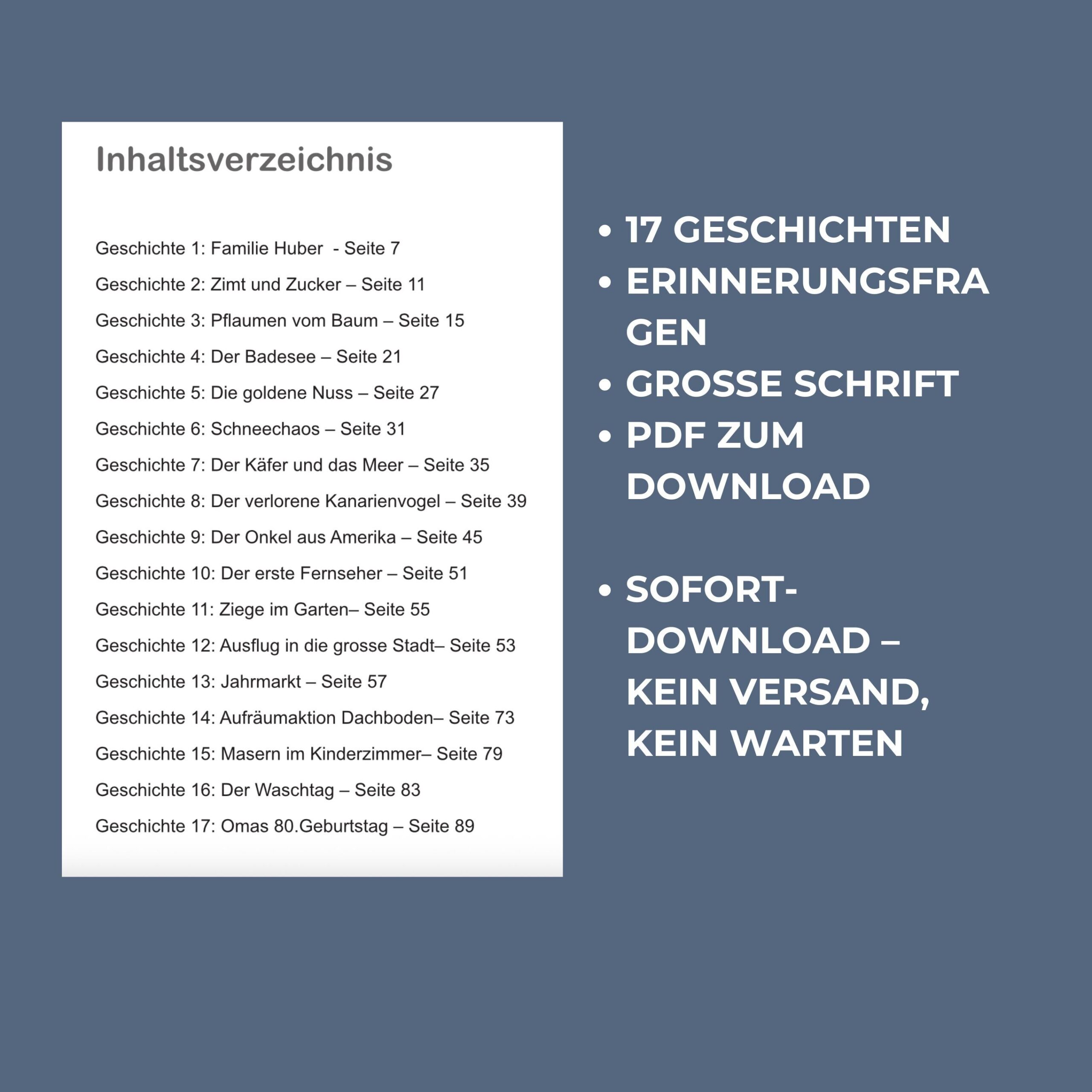 Zeitreise ins Glück – Geschichten in großer Schrift – Bild 2