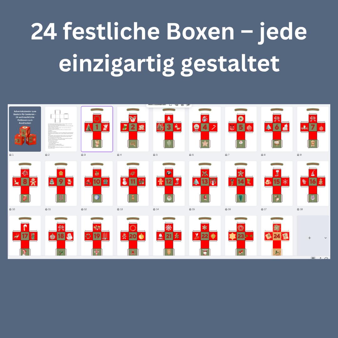 Adventskalender – 24 Faltboxen – Bild 4