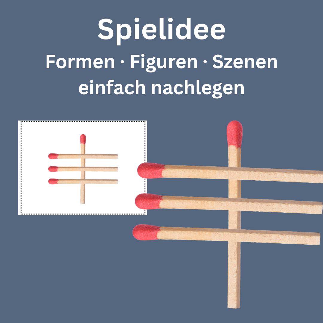 Wo kommt das Hölzchen hin? – Streichholz-Legespiel – Bild 2