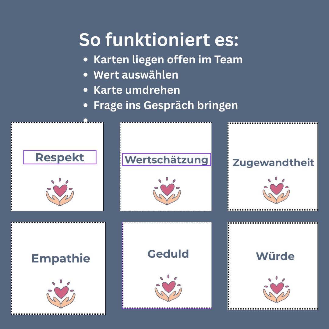 Wertekarten für Teams in der Pflege – Bild 3