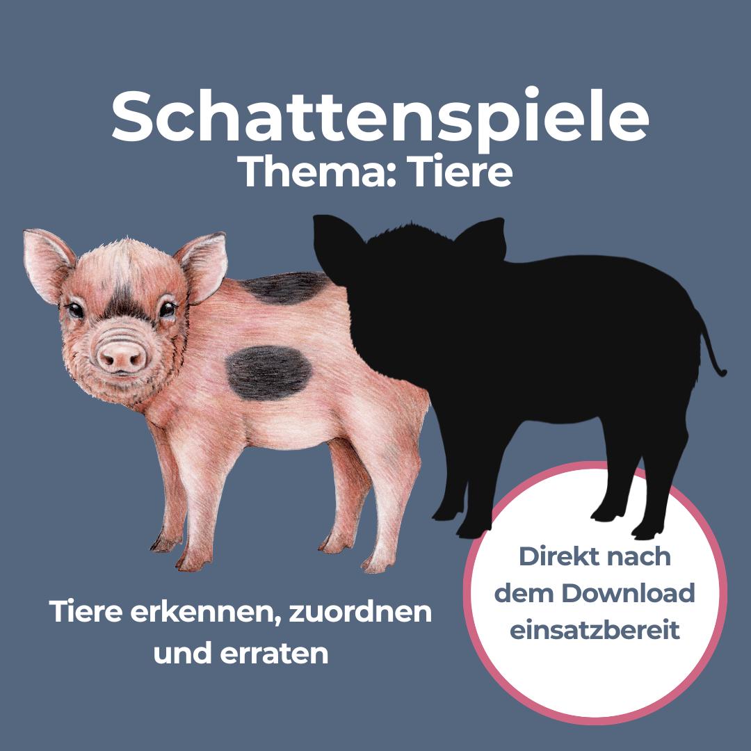 Schattentiere – Zuordnungs- und Memoryspiel