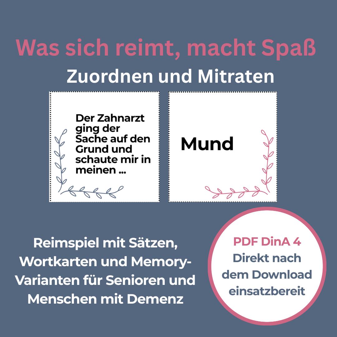 Reimspiel – Zuordnen und Mitraten – Bild 2