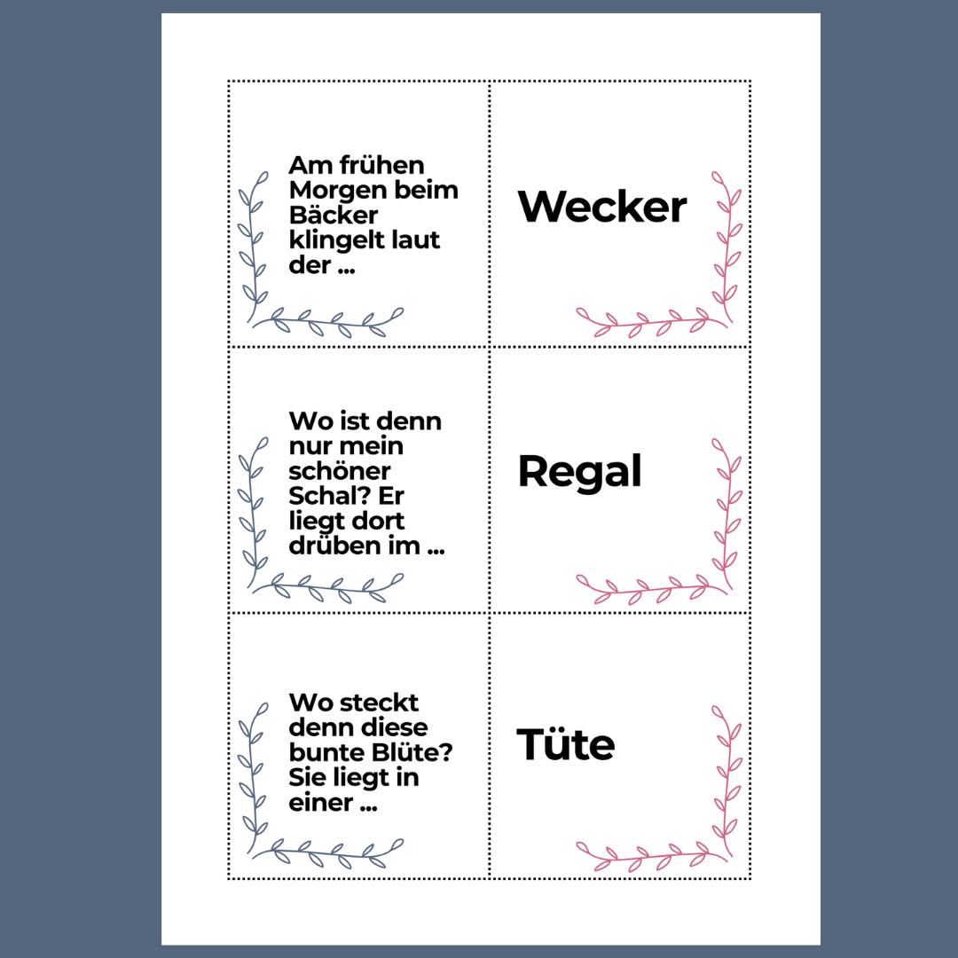 Reimspiel – Zuordnen und Mitraten – Bild 5