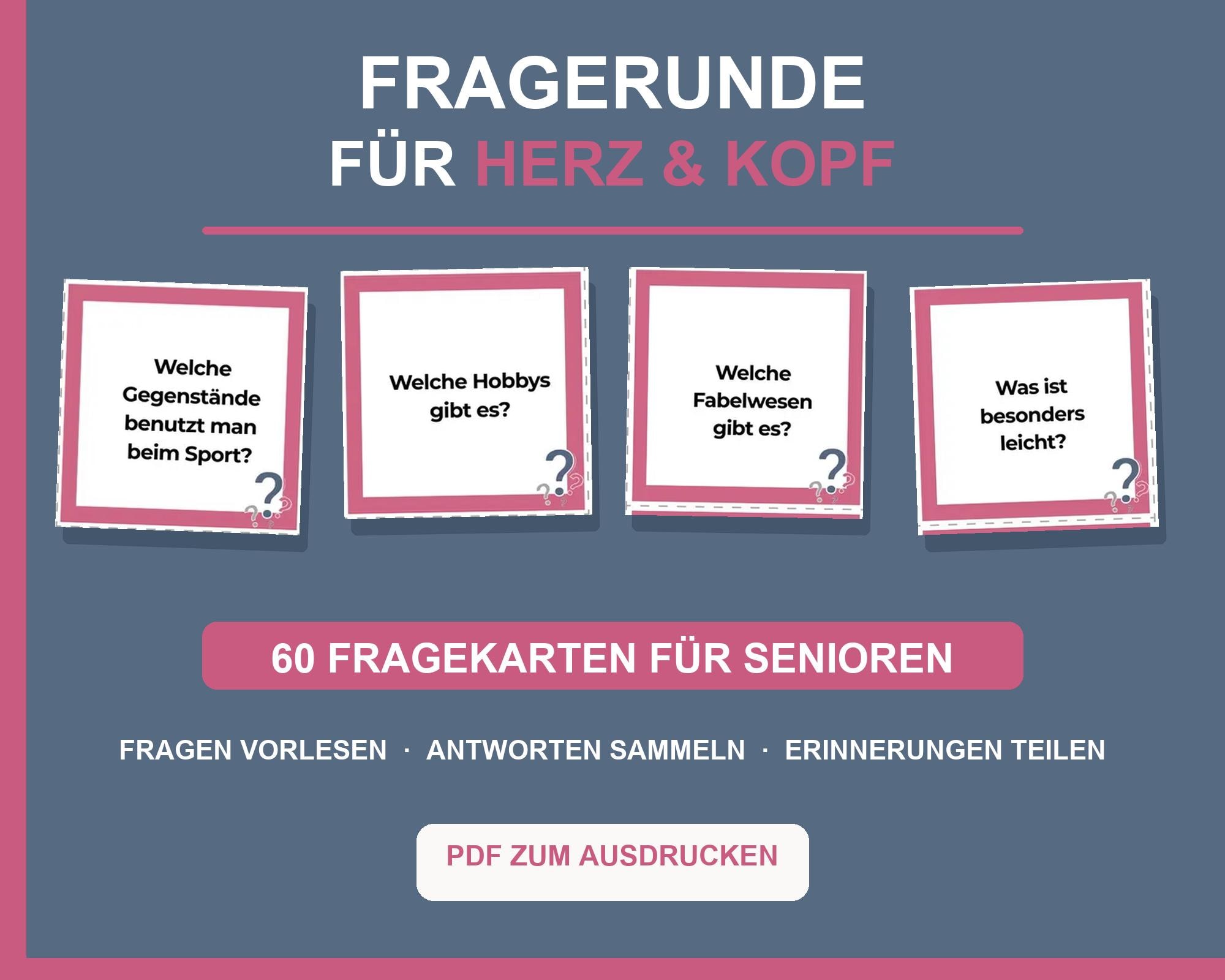 Fragerunde für Herz und Kopf – 60 Fragekarten