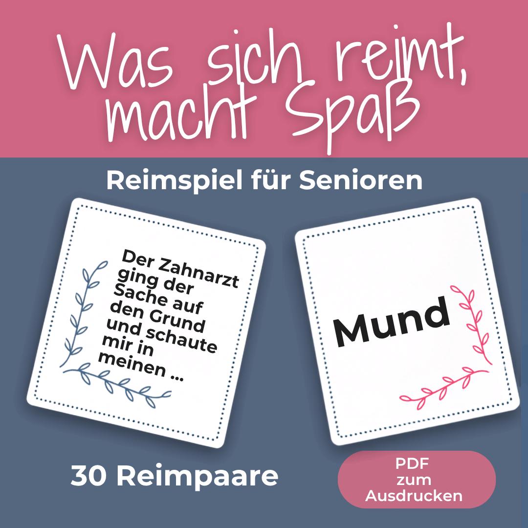 Reimspiel – Zuordnen und Mitraten