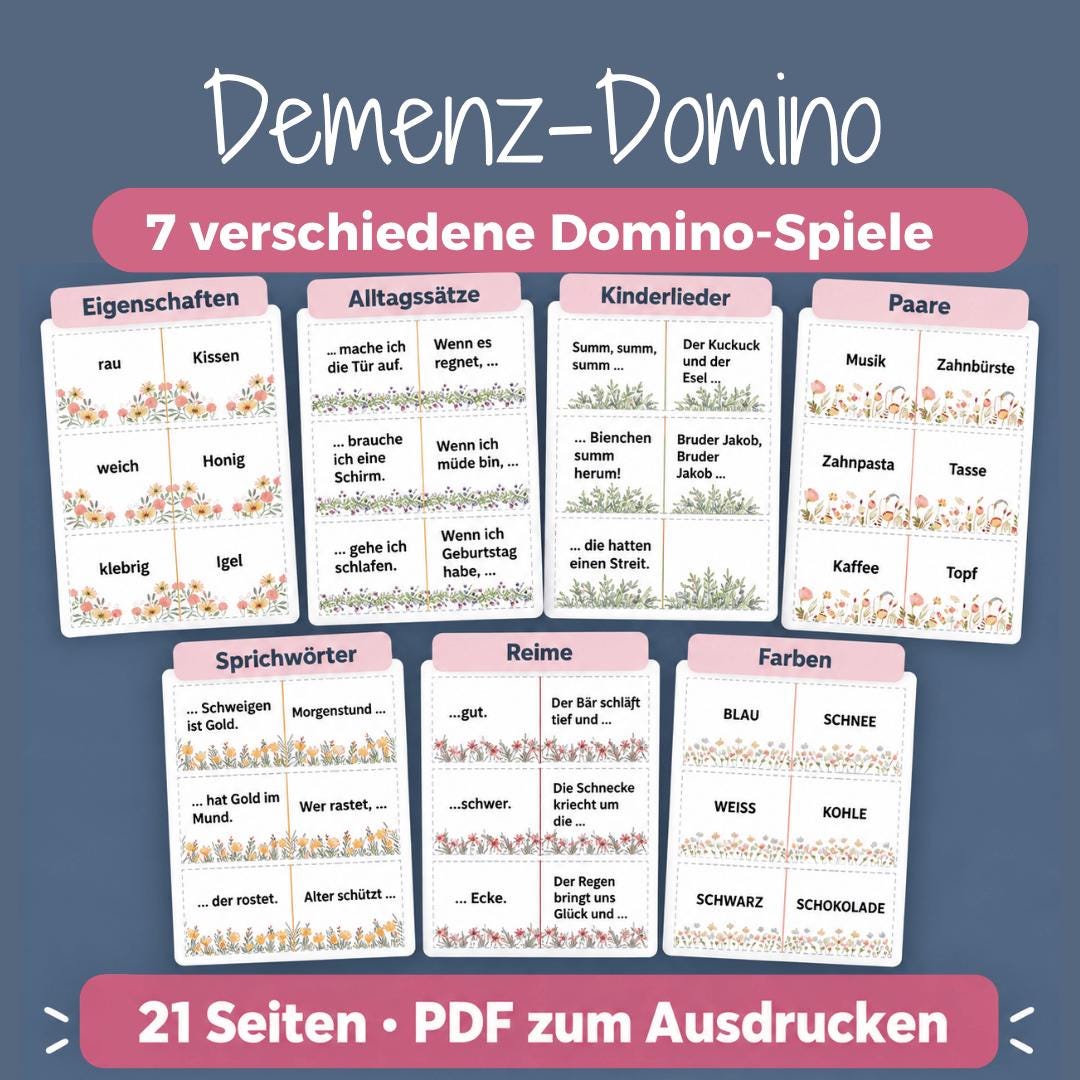 Demenz-Domino – 7 Spielvarianten