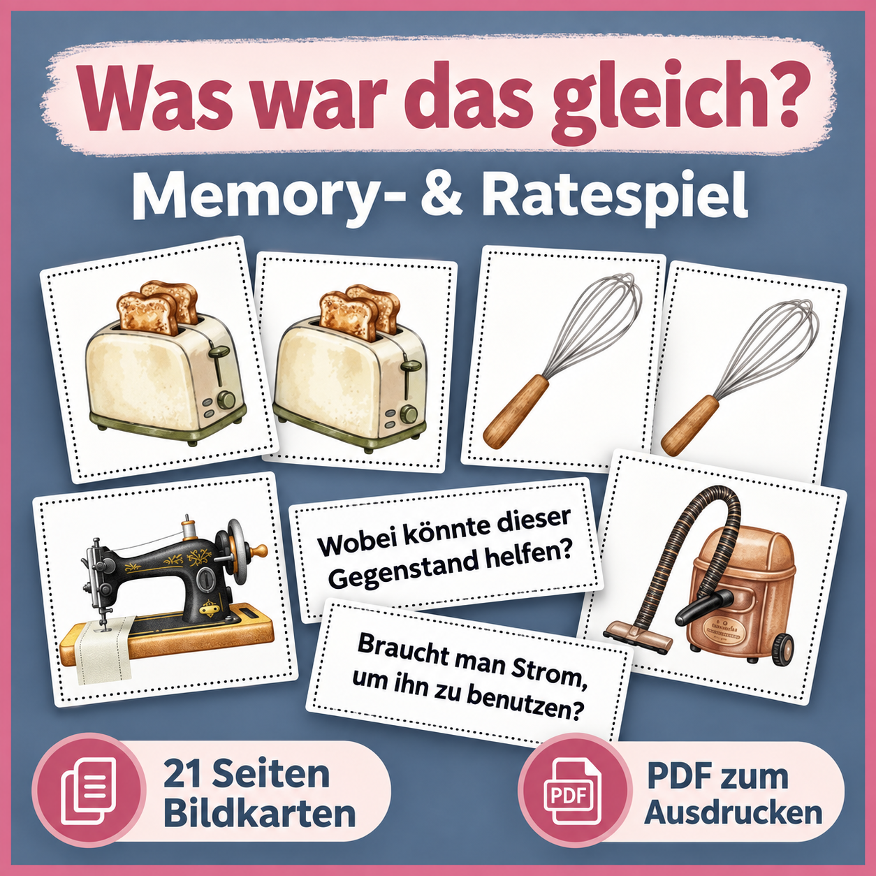 Was war das gleich? – Memory- und Ratespiel für Senioren